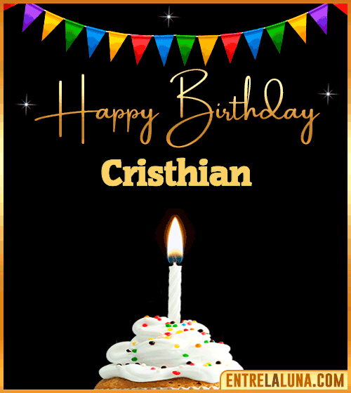 GiF Happy Birthday Cristhian